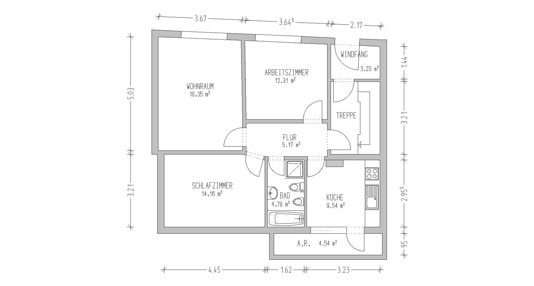 Pronájem bytu 3+1 69 m², Zietenstr. 11 A, Lübeck, Šlesvicko-Holštýnsko Pronájem bytu 3+1 69 m², Zietenstr. 11 A, Lübeck, Šlesvicko-Holštýnsko