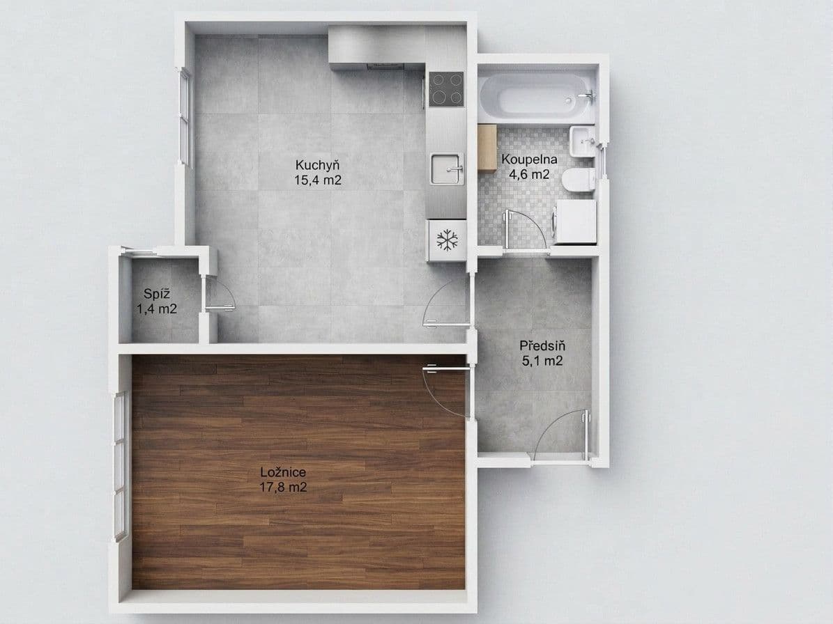 Prodej bytu 2+kk 46 m², Viklefova, Praha, Praha Prodej bytu 2+kk 46 m², Viklefova, Praha, Praha