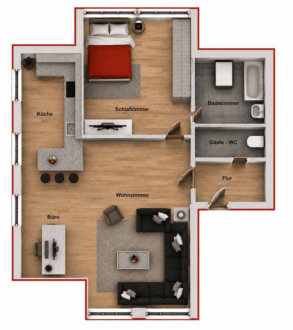 Prodej bytu 2+kk 76 m², Mülheim an der Ruhr, Severní Porýní-Vestfálsko Prodej bytu 2+kk 76 m², Mülheim an der Ruhr, Severní Porýní-Vestfálsko