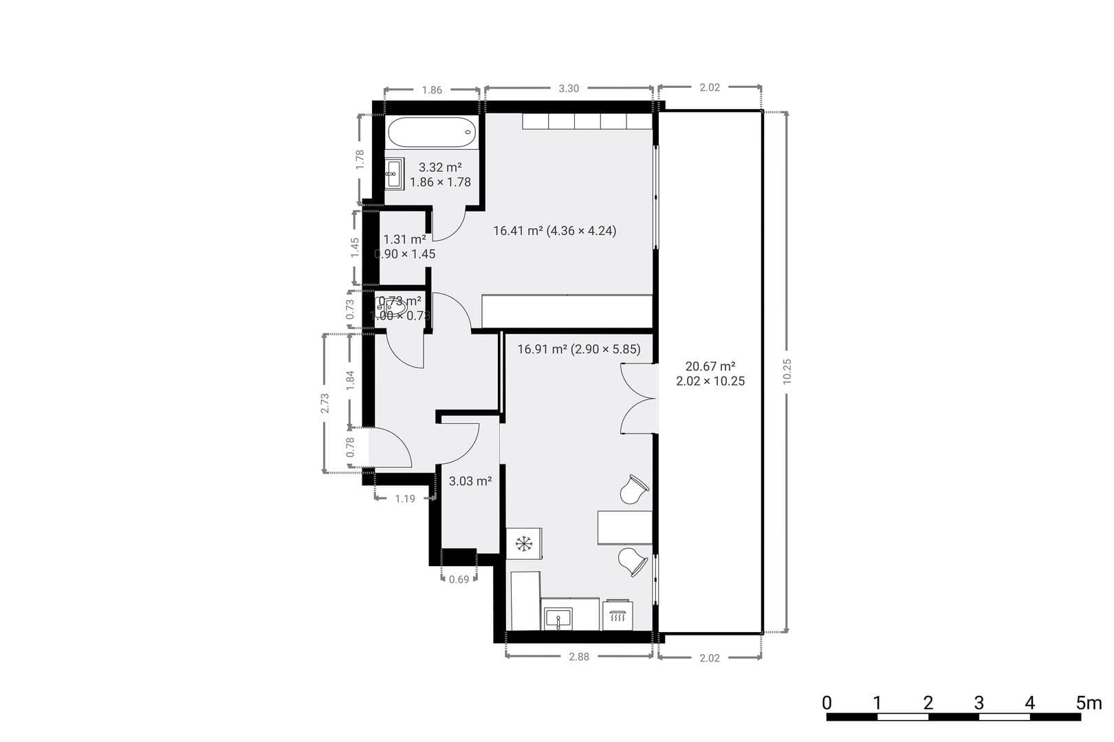 Pronájem bytu 2+kk 45 m², Mládeže, Praha, Praha Pronájem bytu 2+kk 45 m², Mládeže, Praha, Praha
