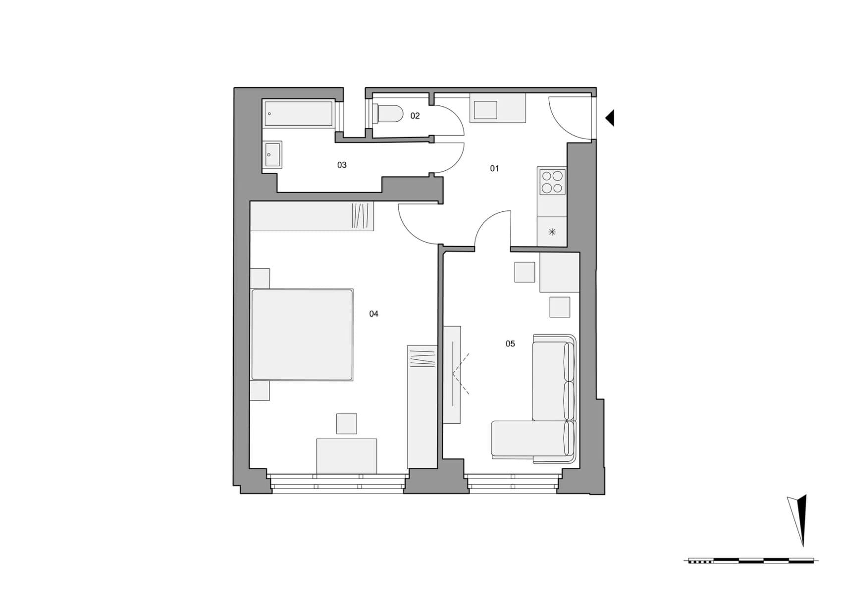 Prodej bytu 2+kk 49 m², Vosmíkových, Praha, Praha Prodej bytu 2+kk 49 m², Vosmíkových, Praha, Praha
