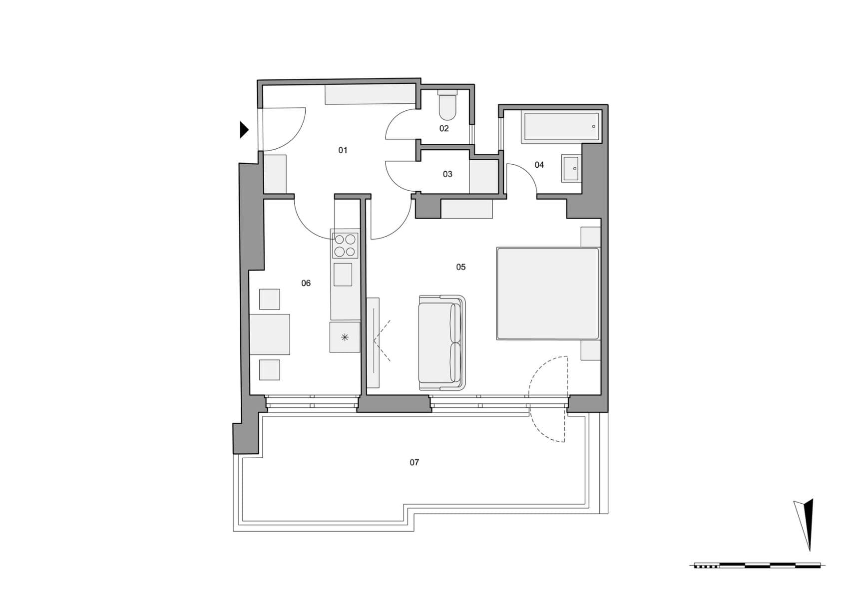 Prodej bytu 2+kk 40 m², Vosmíkových, Praha, Praha Prodej bytu 2+kk 40 m², Vosmíkových, Praha, Praha
