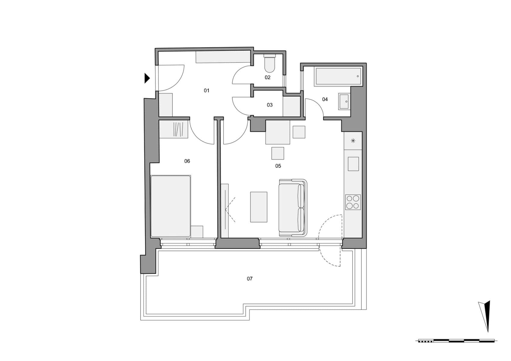 Prodej bytu 2+kk 40 m², Vosmíkových, Praha, Praha Prodej bytu 2+kk 40 m², Vosmíkových, Praha, Praha