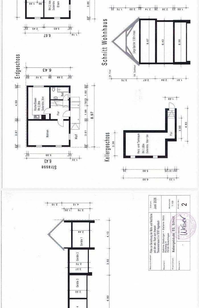 Prodej domu 95 m², pozemek 240 m², Thersienstraße 6, Hagenbach, Porýní-Falc Prodej domu 95 m², pozemek 240 m², Thersienstraße 6, Hagenbach, Porýní-Falc