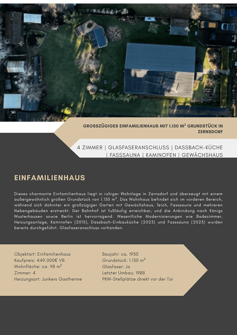 Prodej domu 98 m², pozemek 1.130 m², Königs Wusterhausen, Braniborsko Prodej domu 98 m², pozemek 1.130 m², Königs Wusterhausen, Braniborsko