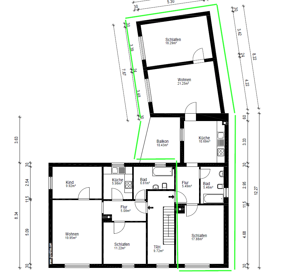 Pronájem bytu 3+1 84 m², Amberg, Bavorsko Pronájem bytu 3+1 84 m², Amberg, Bavorsko