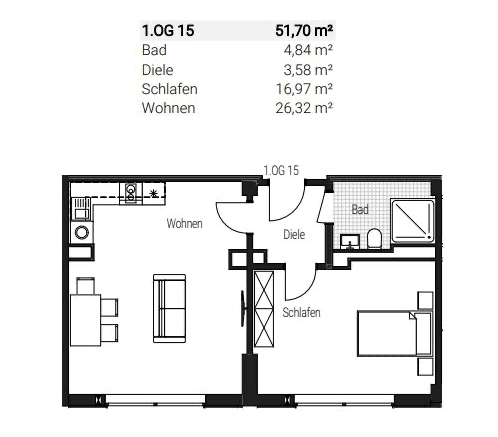 Pronájem bytu 2+1 52 m², Steinbühler Str. 4-6, Nürnberg, Bavorsko Pronájem bytu 2+1 52 m², Steinbühler Str. 4-6, Nürnberg, Bavorsko