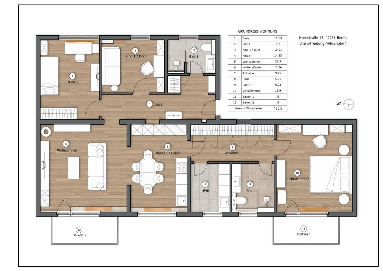 Prodej bytu 4+1 130 m², Heerstr. 76, Berlin, Berlín Prodej bytu 4+1 130 m², Heerstr. 76, Berlin, Berlín