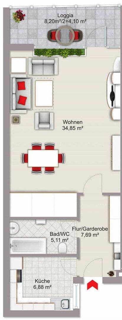Prodej bytu 1+1 62 m², Maximilianstraße 16a, Landshut, Bavorsko Prodej bytu 1+1 62 m², Maximilianstraße 16a, Landshut, Bavorsko
