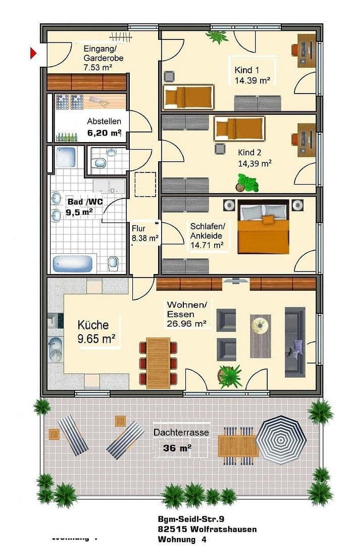 Pronájem bytu 4+1 121 m², Bgm-Seidl-Str.9, Wolfratshausen, Bavorsko Pronájem bytu 4+1 121 m², Bgm-Seidl-Str.9, Wolfratshausen, Bavorsko