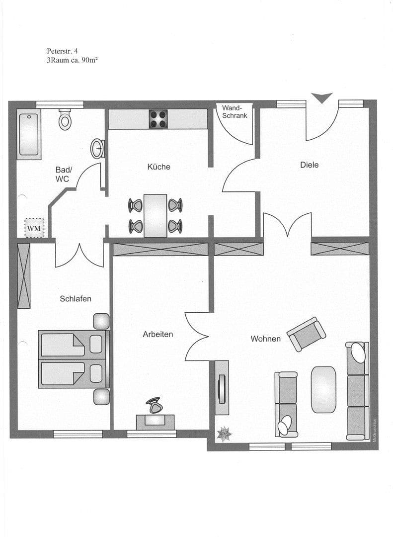 Pronájem bytu 3+1 90 m², Zhořelec, Sasko Pronájem bytu 3+1 90 m², Zhořelec, Sasko