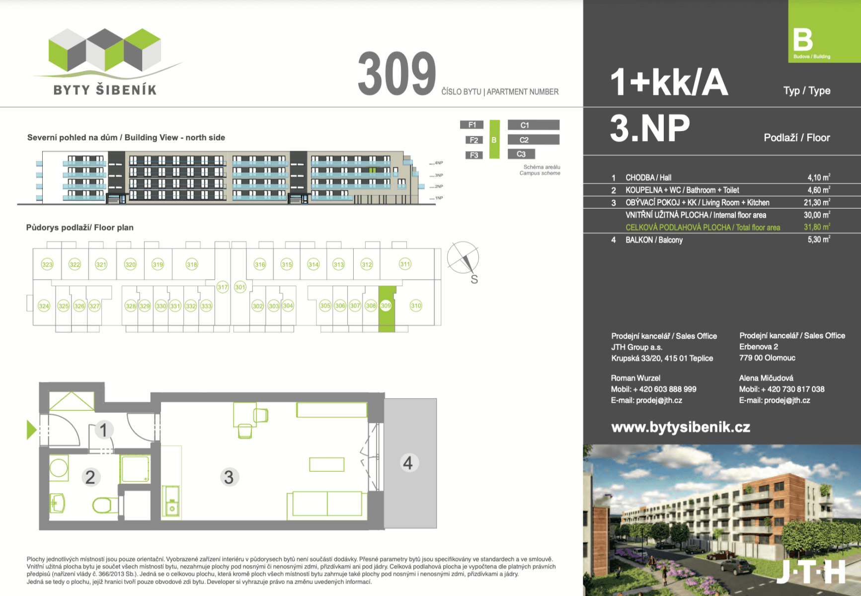 Pronájem bytu 1+kk 31 m², Třída Jiřího Pelikána, Olomouc, Olomoucký kraj Pronájem bytu 1+kk 31 m², Třída Jiřího Pelikána, Olomouc, Olomoucký kraj