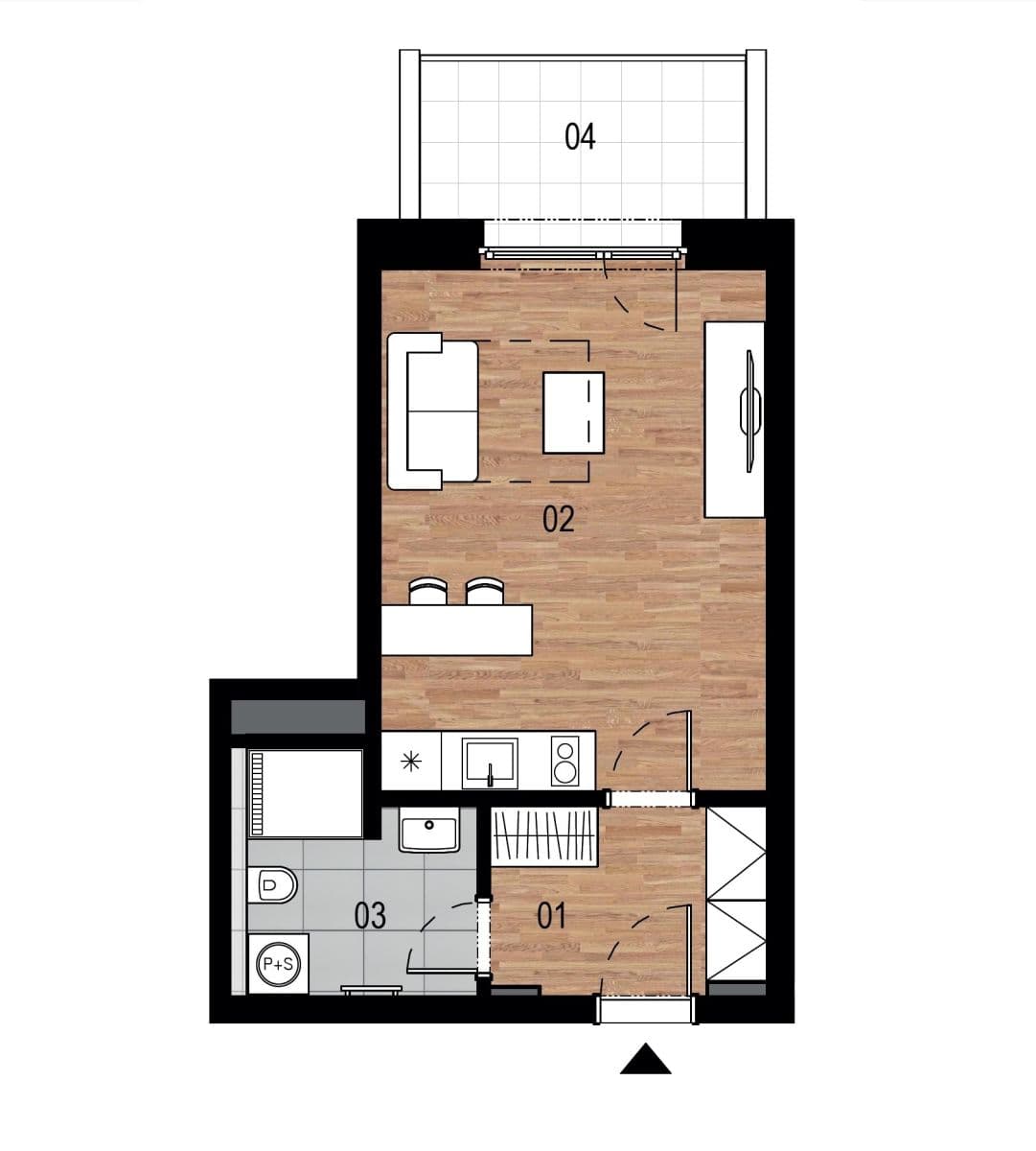 Pronájem bytu 1+kk 33 m², Nebřenická, Praha, Praha Pronájem bytu 1+kk 33 m², Nebřenická, Praha, Praha