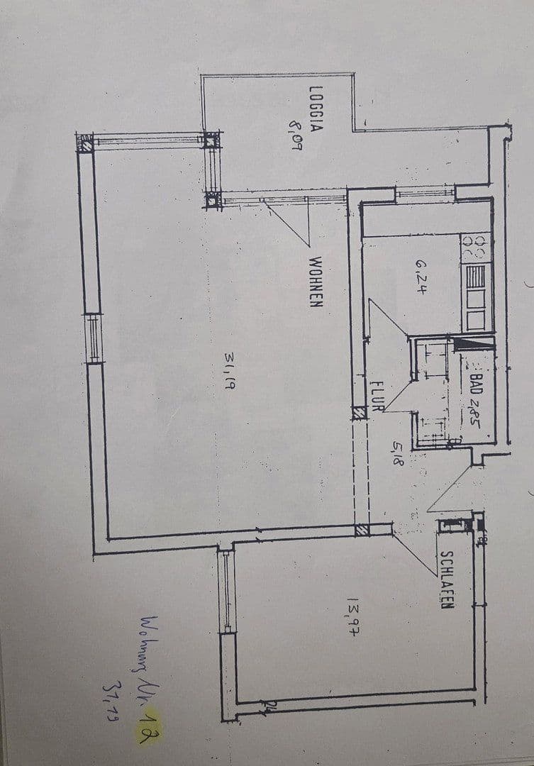 Pronájem bytu 2+1 64 m², Marienthalerstr.10, Wiesbaden, Hessen Pronájem bytu 2+1 64 m², Marienthalerstr.10, Wiesbaden, Hessen