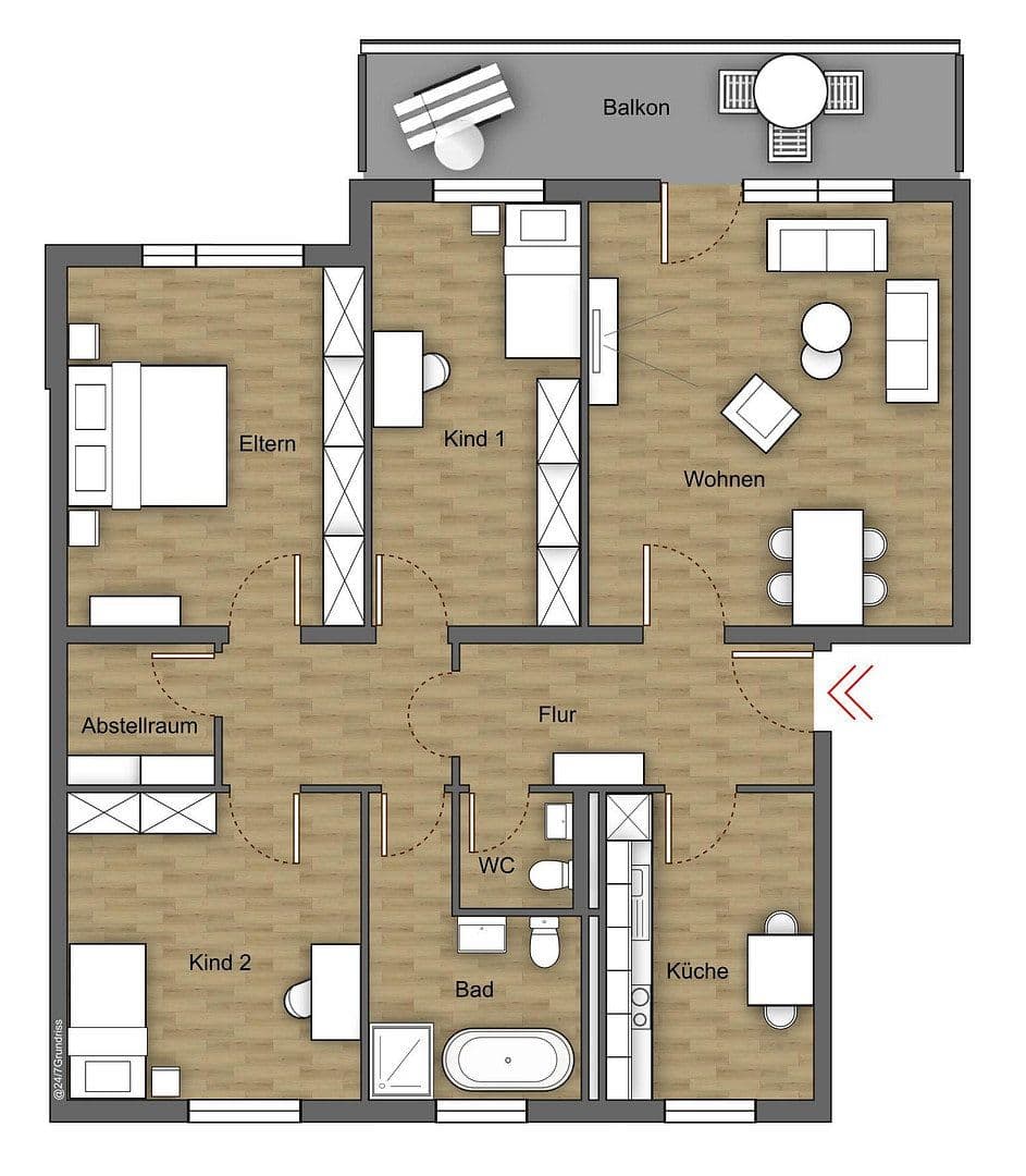 Prodej bytu 4+1 110 m², Niederwerrn, Bavorsko Prodej bytu 4+1 110 m², Niederwerrn, Bavorsko