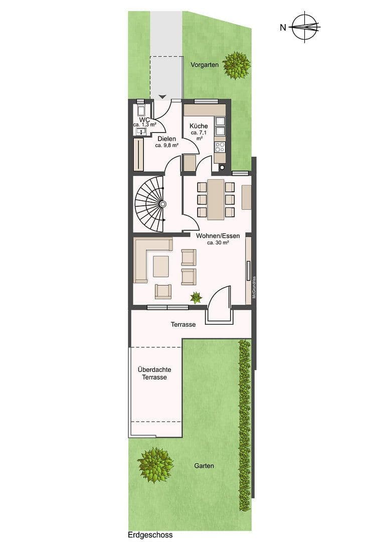Prodej domu 127 m², pozemek 261 m², Grasbrunn, Bavorsko Prodej domu 127 m², pozemek 261 m², Grasbrunn, Bavorsko