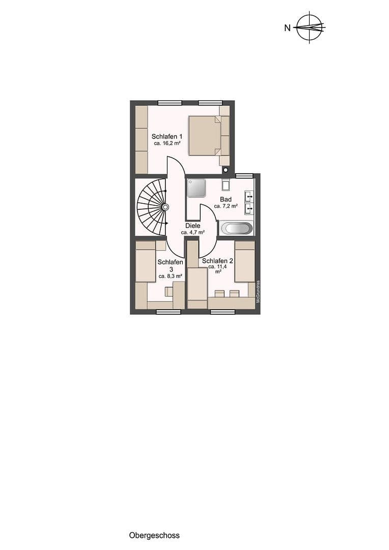 Prodej domu 127 m², pozemek 261 m², Grasbrunn, Bavorsko Prodej domu 127 m², pozemek 261 m², Grasbrunn, Bavorsko