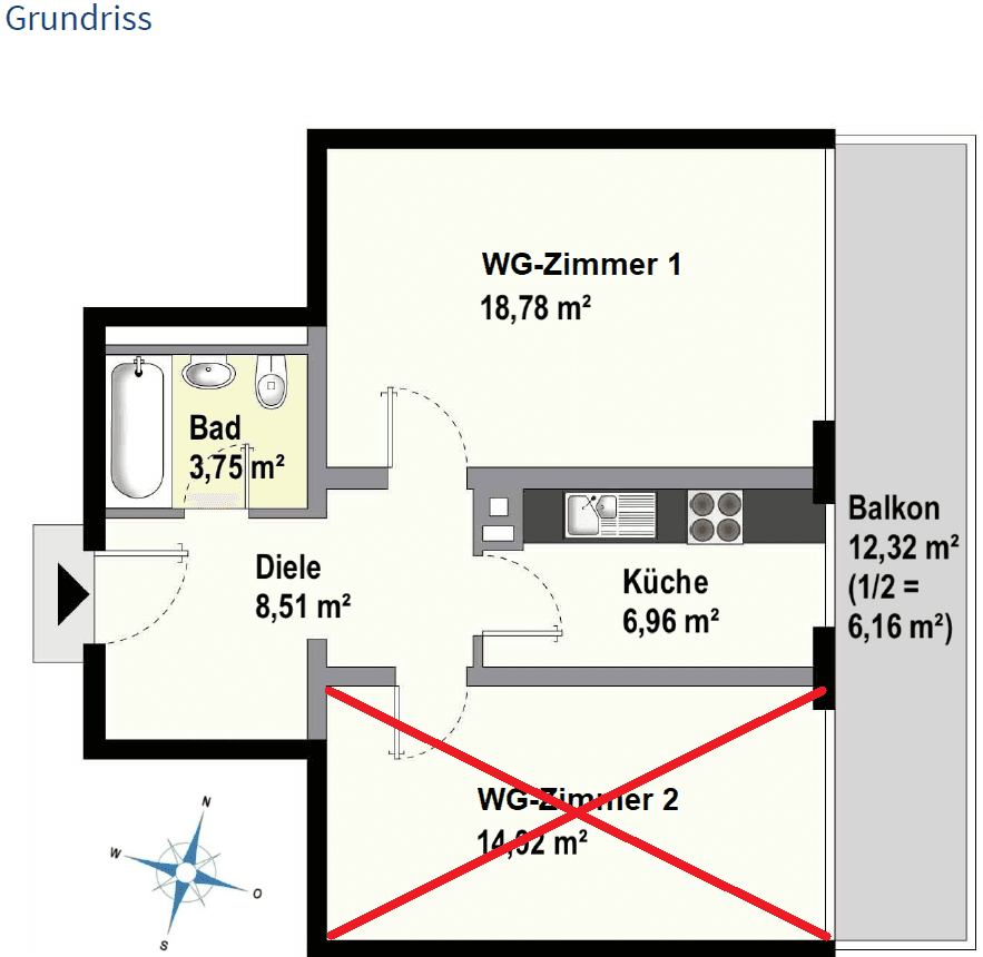 Pronájem bytu 2+1 60 m², Germering, Bavorsko Pronájem bytu 2+1 60 m², Germering, Bavorsko