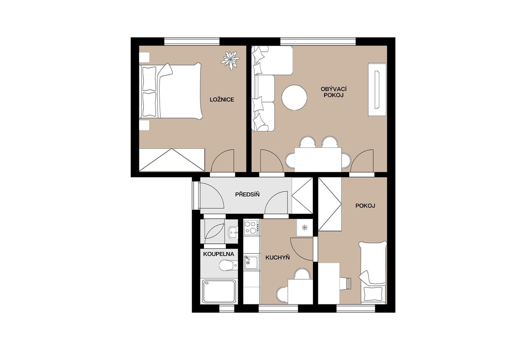 Prodej bytu 3+1 65 m², V Sídlišti, Horní Beřkovice, Ústecký kraj Prodej bytu 3+1 65 m², V Sídlišti, Horní Beřkovice, Ústecký kraj