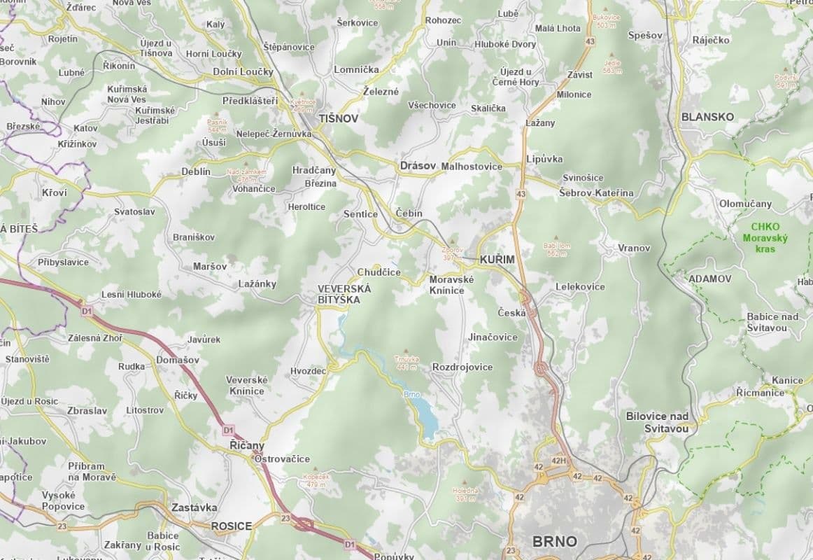 Prodej pozemku 3.943 m², Čebín, Jihomoravský kraj Prodej pozemku 3.943 m², Čebín, Jihomoravský kraj