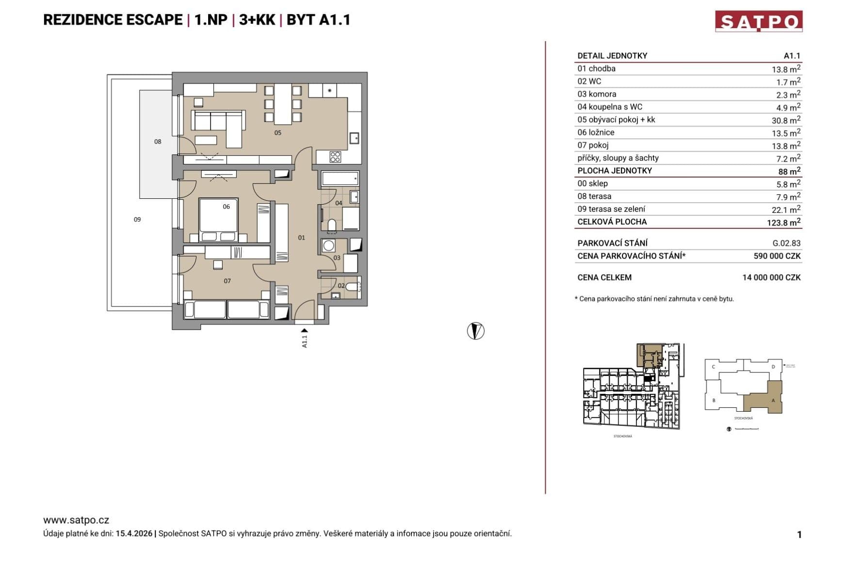 Prodej bytu 3+kk 88 m², Stochovská, Praha, Praha Prodej bytu 3+kk 88 m², Stochovská, Praha, Praha