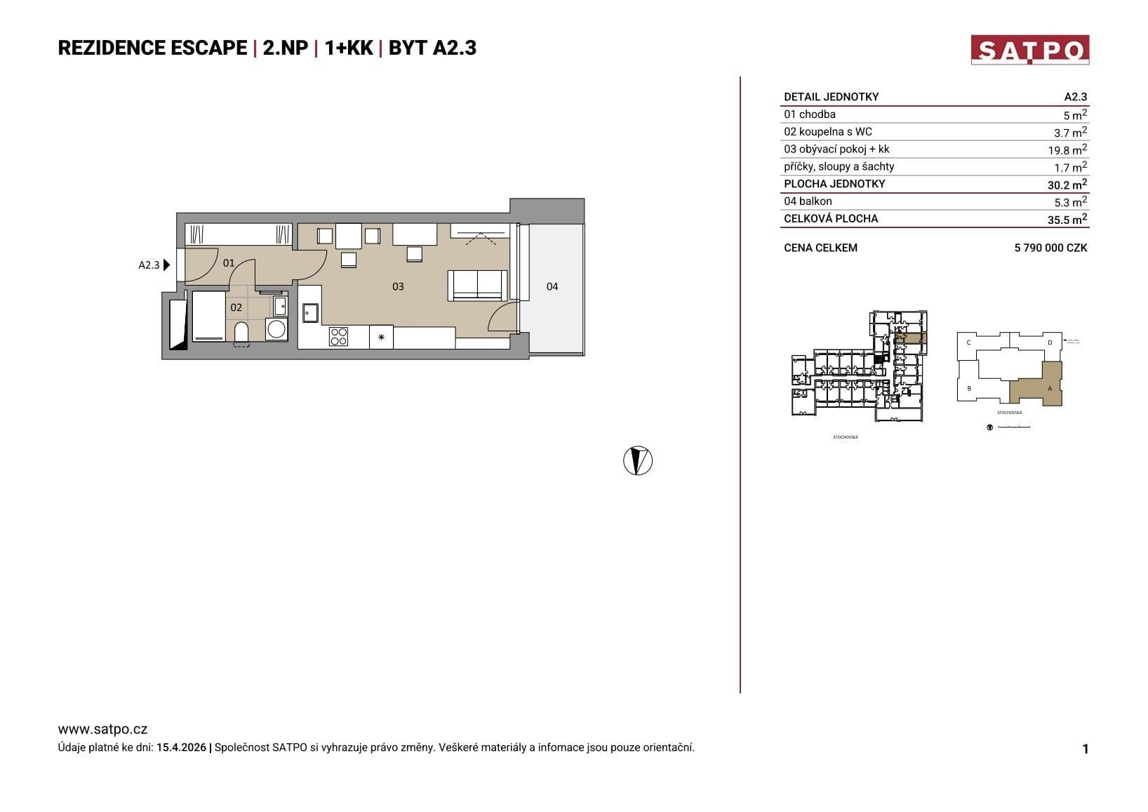 Prodej bytu 1+kk 30 m², Stochovská, Praha, Praha Prodej bytu 1+kk 30 m², Stochovská, Praha, Praha