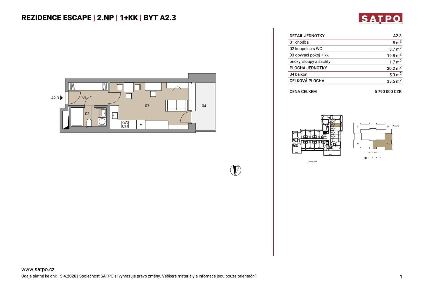 Prodej bytu 1+kk 30 m², Stochovská, Praha, Praha Prodej bytu 1+kk 30 m², Stochovská, Praha, Praha