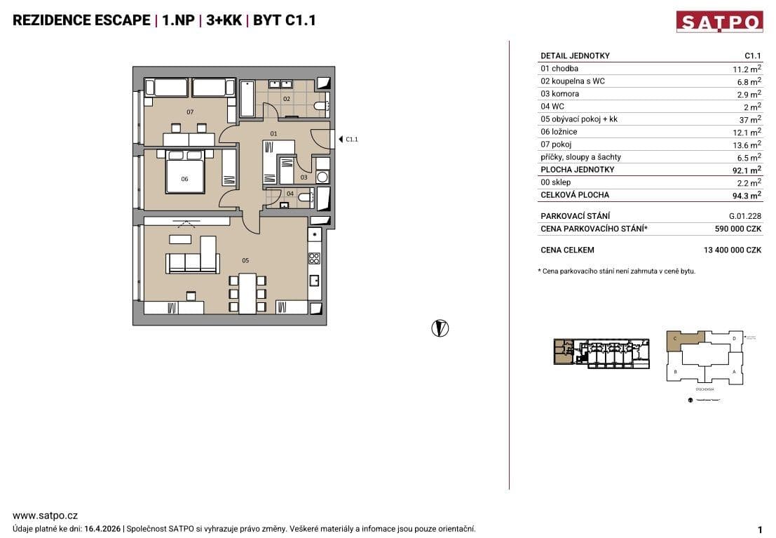 Prodej bytu 3+kk 92 m², Stochovská, Praha, Praha Prodej bytu 3+kk 92 m², Stochovská, Praha, Praha