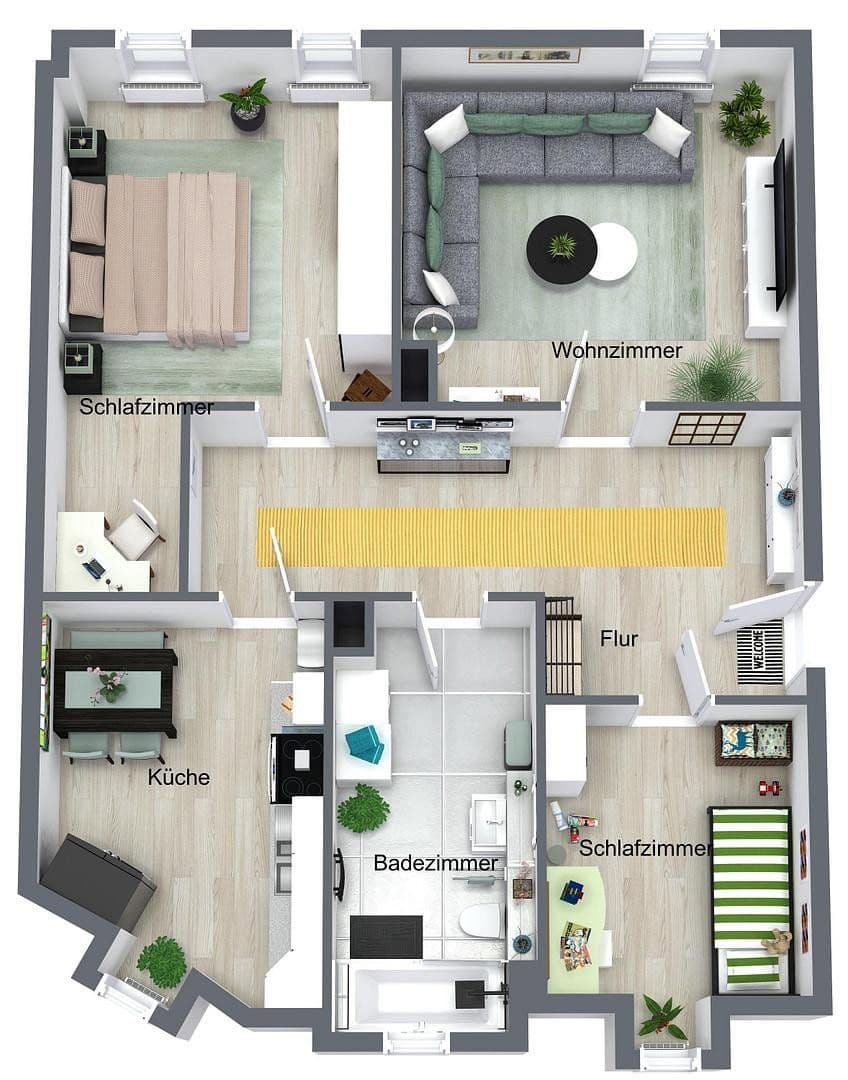 Pronájem bytu 3+1 84 m², Chemnitzer Str. 72, Meerane, Sasko Pronájem bytu 3+1 84 m², Chemnitzer Str. 72, Meerane, Sasko