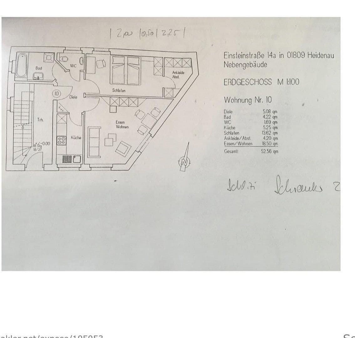 Pronájem bytu 2+kk 53 m², Einsteinstr 15, Heidenau, Sasko Pronájem bytu 2+kk 53 m², Einsteinstr 15, Heidenau, Sasko