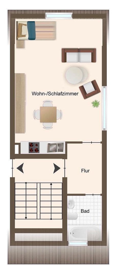 Pronájem bytu 1+1 32 m², Am Birkenfeld 1, Wesel, Severní Porýní-Vestfálsko Pronájem bytu 1+1 32 m², Am Birkenfeld 1, Wesel, Severní Porýní-Vestfálsko