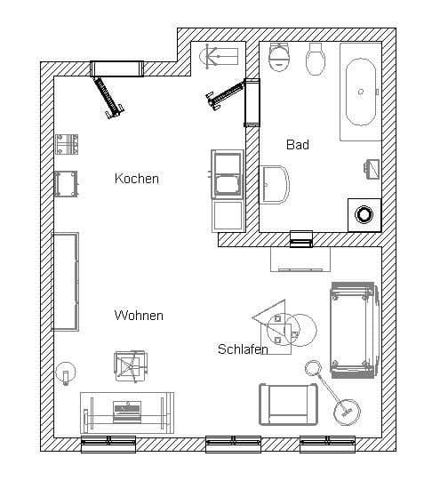 Pronájem bytu 1+1 35 m², Frauenberg 9, Krems, Dolní Rakousko Pronájem bytu 1+1 35 m², Frauenberg 9, Krems, Dolní Rakousko