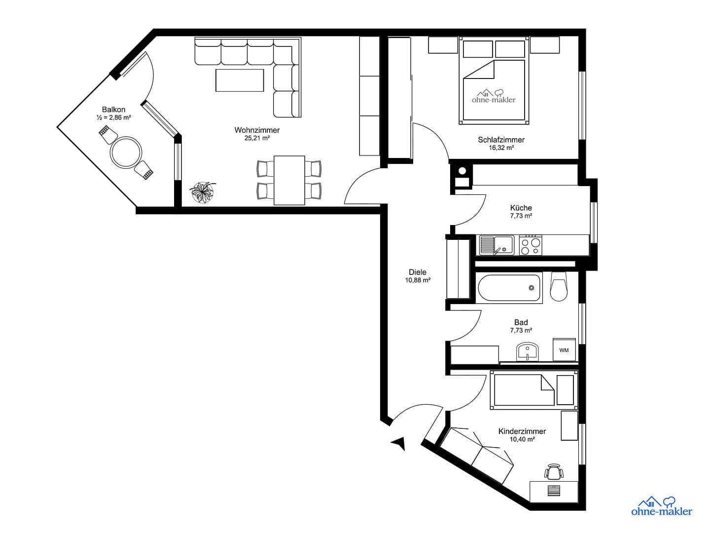 Prodej bytu 3+1 82 m², Rosenheim, Bavorsko Prodej bytu 3+1 82 m², Rosenheim, Bavorsko
