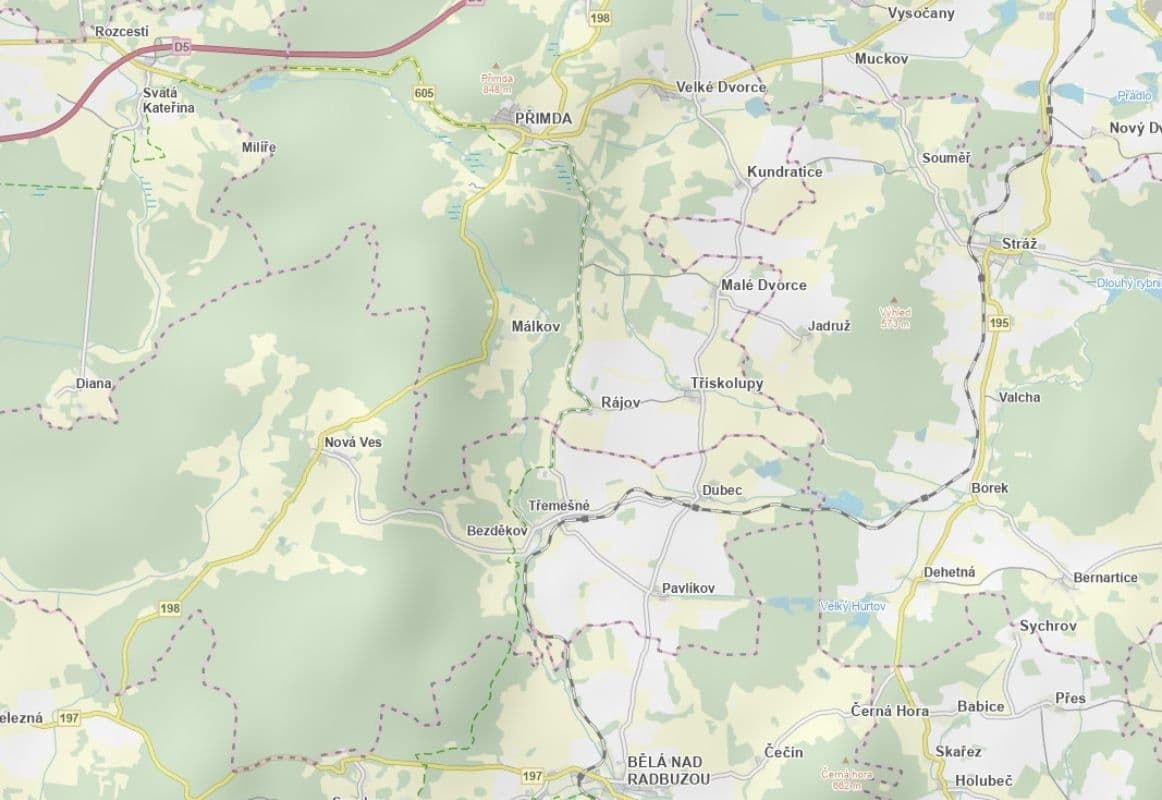 Prodej pozemku 1.766 m², Přimda, Plzeňský kraj Prodej pozemku 1.766 m², Přimda, Plzeňský kraj
