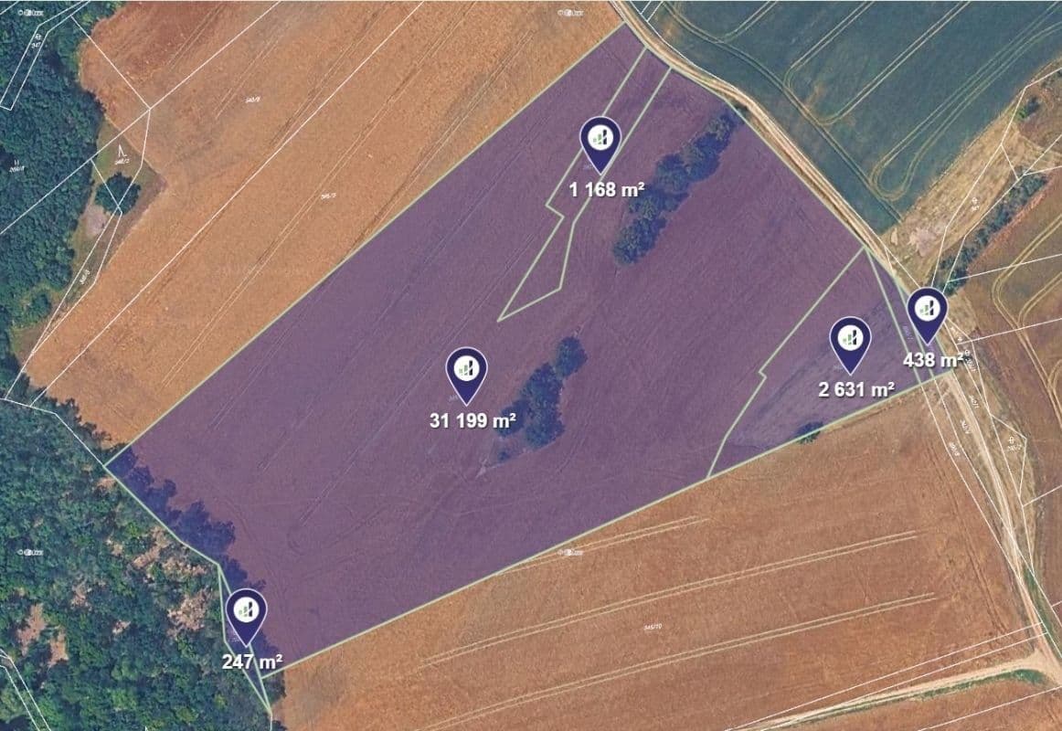 Prodej pozemku 35.683 m², Bojanovice, Středočeský kraj Prodej pozemku 35.683 m², Bojanovice, Středočeský kraj