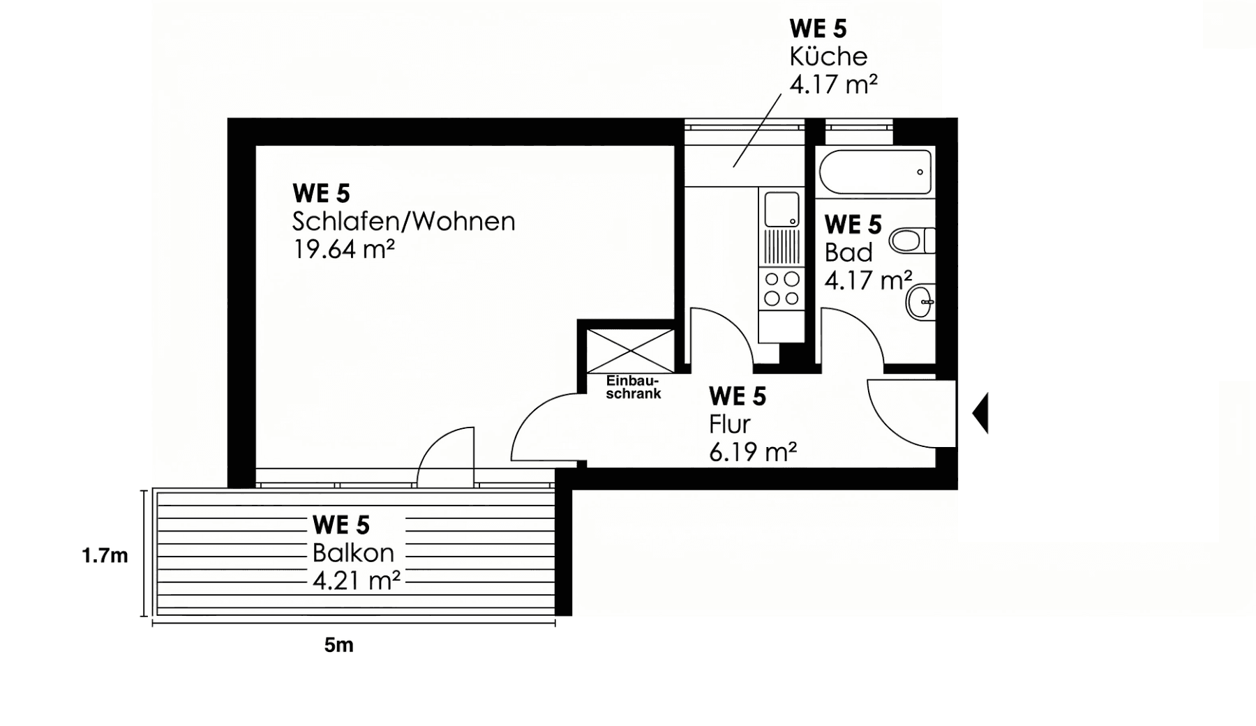 Prodej bytu 1+1 38 m², Regensburg, Bavorsko Prodej bytu 1+1 38 m², Regensburg, Bavorsko