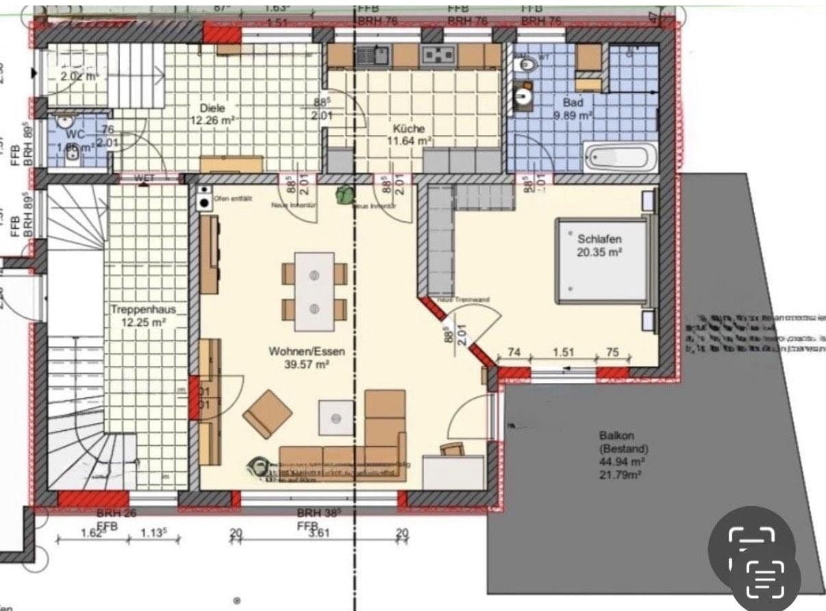 Pronájem bytu 2+1 119 m², Windsbach, Bavorsko Pronájem bytu 2+1 119 m², Windsbach, Bavorsko