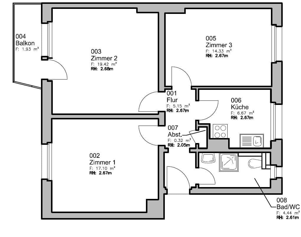 Pronájem bytu 3+1 70 m², Fennstr. 28, Berlin, Berlín Pronájem bytu 3+1 70 m², Fennstr. 28, Berlin, Berlín