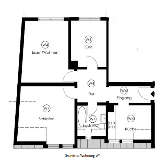 Pronájem bytu 3+1 66 m², Neckarsulm, Bádensko-Württembersko Pronájem bytu 3+1 66 m², Neckarsulm, Bádensko-Württembersko