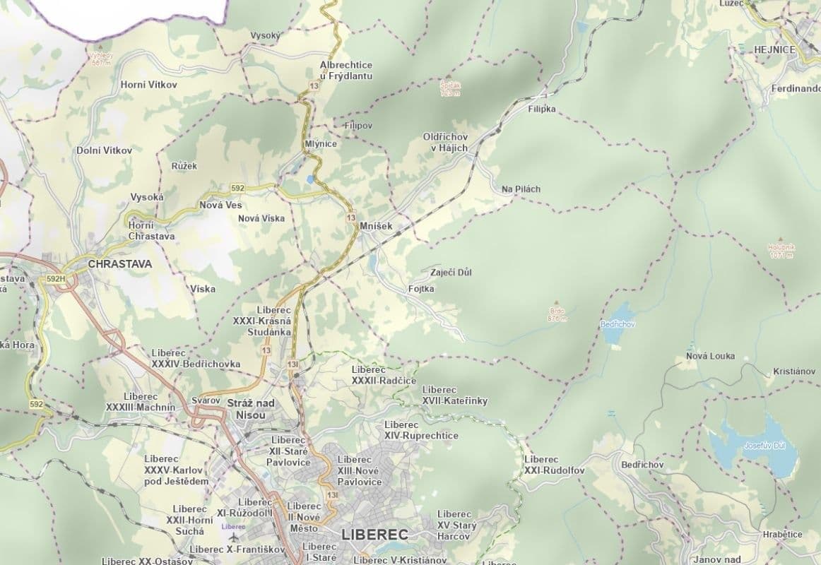 Prodej pozemku 20.300 m², Mníšek, Liberecký kraj Prodej pozemku 20.300 m², Mníšek, Liberecký kraj