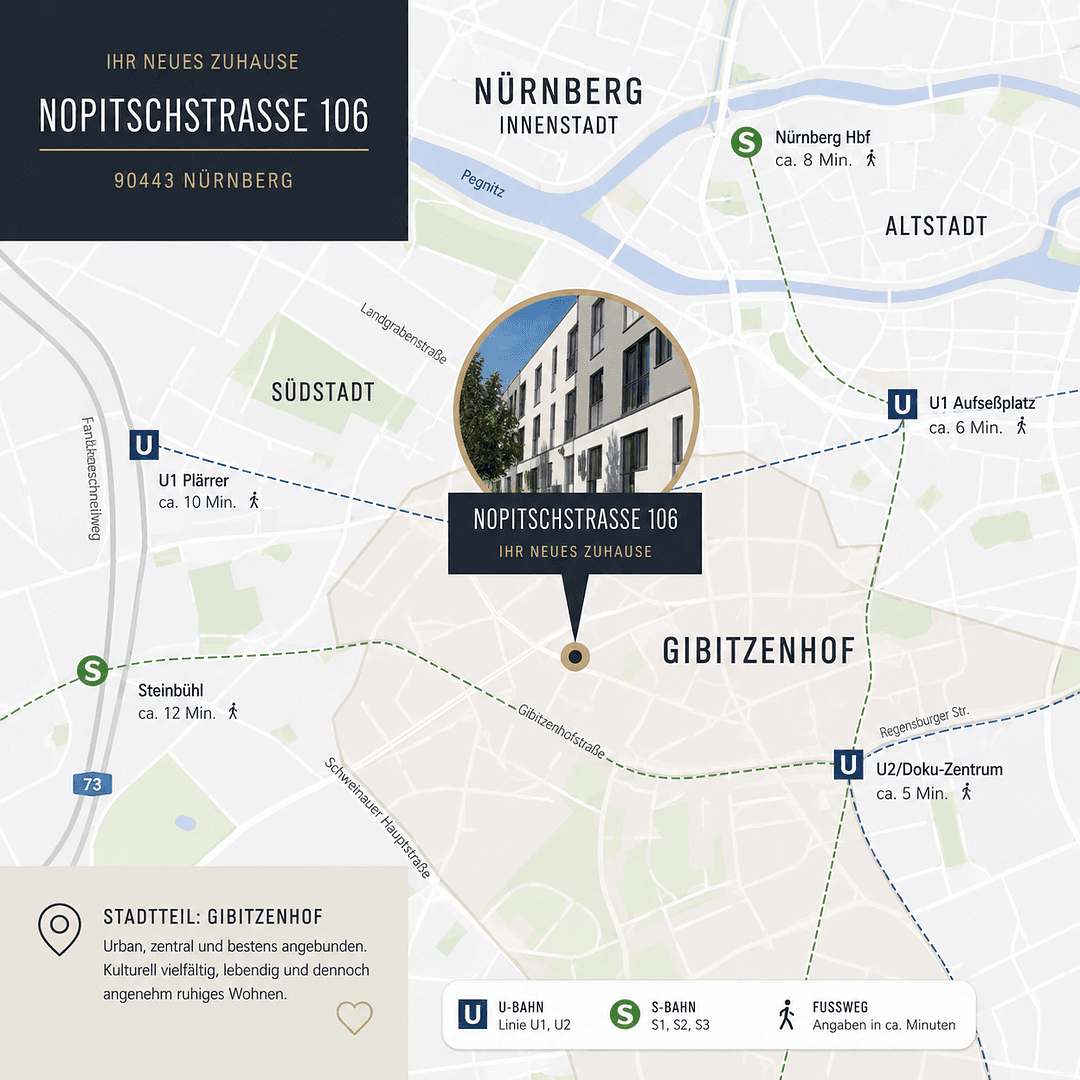 Pronájem bytu 3+1 68 m², Nopitschstraße 106, Nürnberg, Bavorsko Pronájem bytu 3+1 68 m², Nopitschstraße 106, Nürnberg, Bavorsko