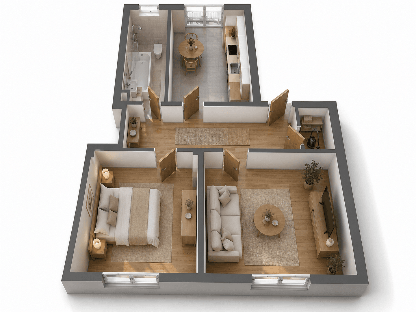 Pronájem bytu 2+1 63 m², Kaiser-Wilhelm-Strasse 21, Ludwigshafen, Porýní-Falc Pronájem bytu 2+1 63 m², Kaiser-Wilhelm-Strasse 21, Ludwigshafen, Porýní-Falc