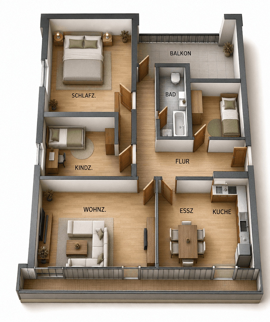 Pronájem bytu 4+kk 101 m², Sulz am Neckar, Bádensko-Württembersko Pronájem bytu 4+kk 101 m², Sulz am Neckar, Bádensko-Württembersko
