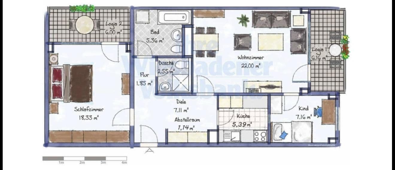 Prodej bytu 3+1 77 m², Erich-Ollenhauer-Str. 34e, Wiesbaden, Hessen Prodej bytu 3+1 77 m², Erich-Ollenhauer-Str. 34e, Wiesbaden, Hessen