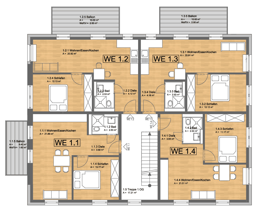 Prodej bytu 2+1 40 m², Nürnberg, Bavorsko Prodej bytu 2+1 40 m², Nürnberg, Bavorsko