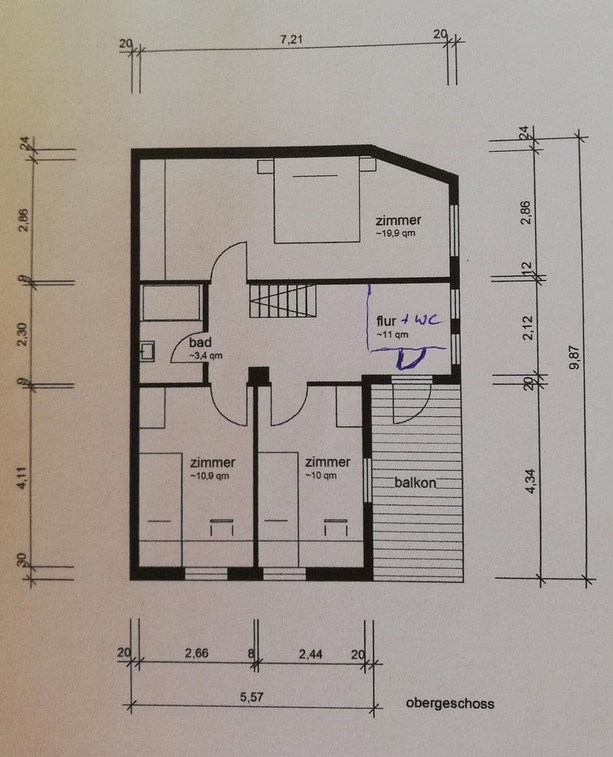 Prodej domu 120 m², pozemek 175 m², Modautal, Hessen Prodej domu 120 m², pozemek 175 m², Modautal, Hessen