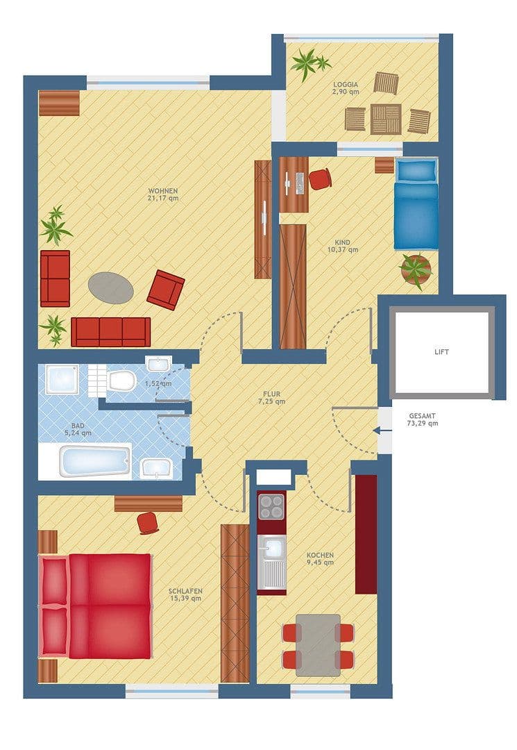 Prodej bytu 3+1 74 m², Königsbrunn, Bavorsko Prodej bytu 3+1 74 m², Königsbrunn, Bavorsko