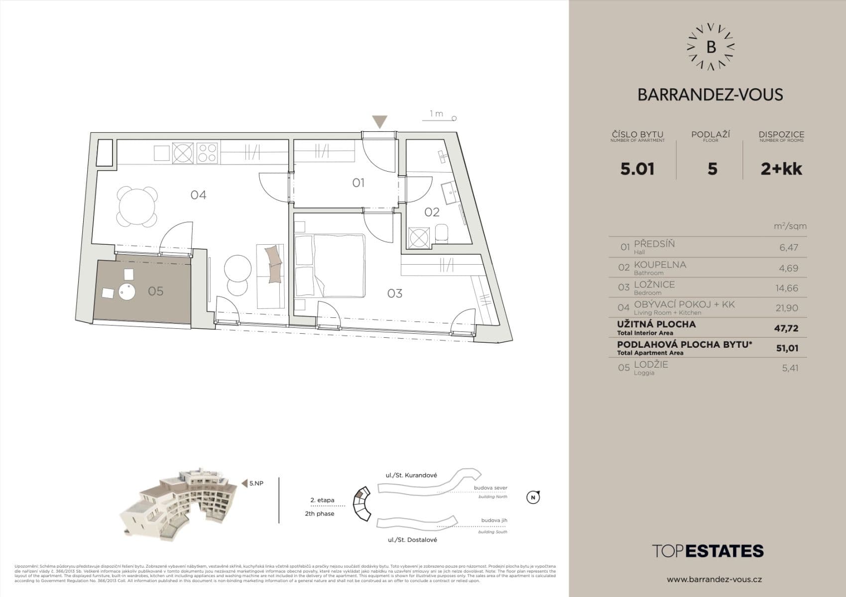 Pronájem bytu 2+kk 52 m², Dostalové, Praha, Praha Pronájem bytu 2+kk 52 m², Dostalové, Praha, Praha
