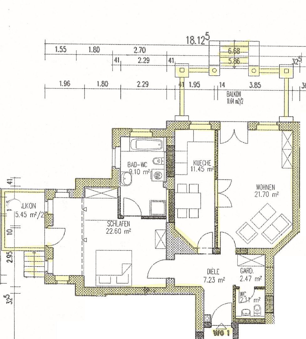 Pronájem bytu 2+1 86 m², Rohrer Str. 2, Meiningen, Durynsko Pronájem bytu 2+1 86 m², Rohrer Str. 2, Meiningen, Durynsko
