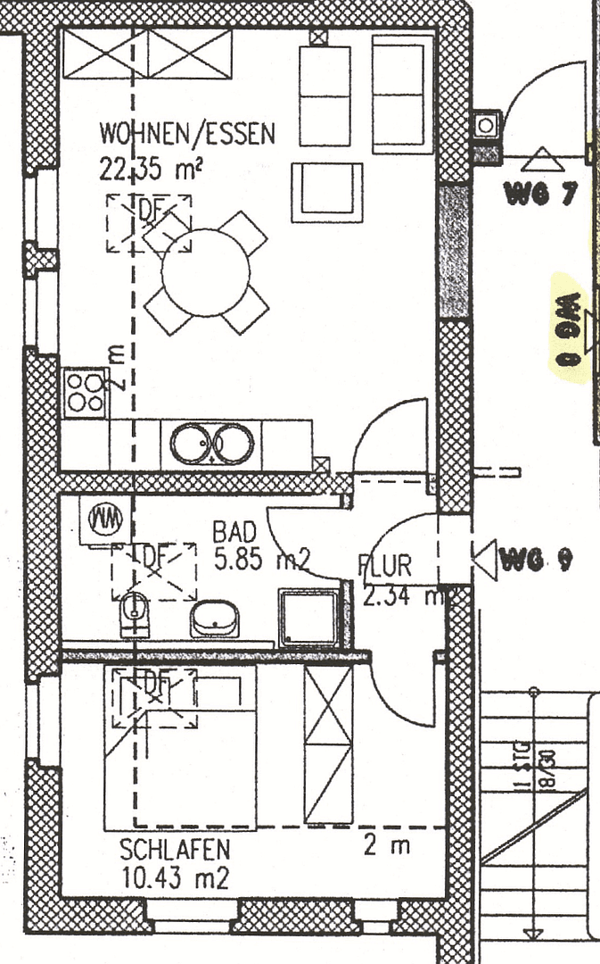 Pronájem bytu 2+1 41 m², Rohrer Str. 2, Meiningen, Durynsko Pronájem bytu 2+1 41 m², Rohrer Str. 2, Meiningen, Durynsko